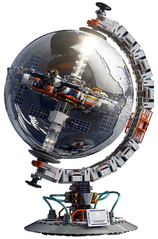 Jaki CK006 Wereldbol Icons edition bouwset | Artemis Space architecture modelbouw | Engels-talig wereldkaart | Classic Creator STEM ideas speelgoed | Technic nasa ruimtevaart bouwpakket voor volwassen & kinderen | Geschikt voor Lego | 986 bouwstenen