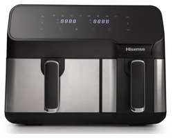 Hisense HAF2900D Dubbel 8,6 l Vrijstaand 1700 W Heteluchtfriteuse Zwart