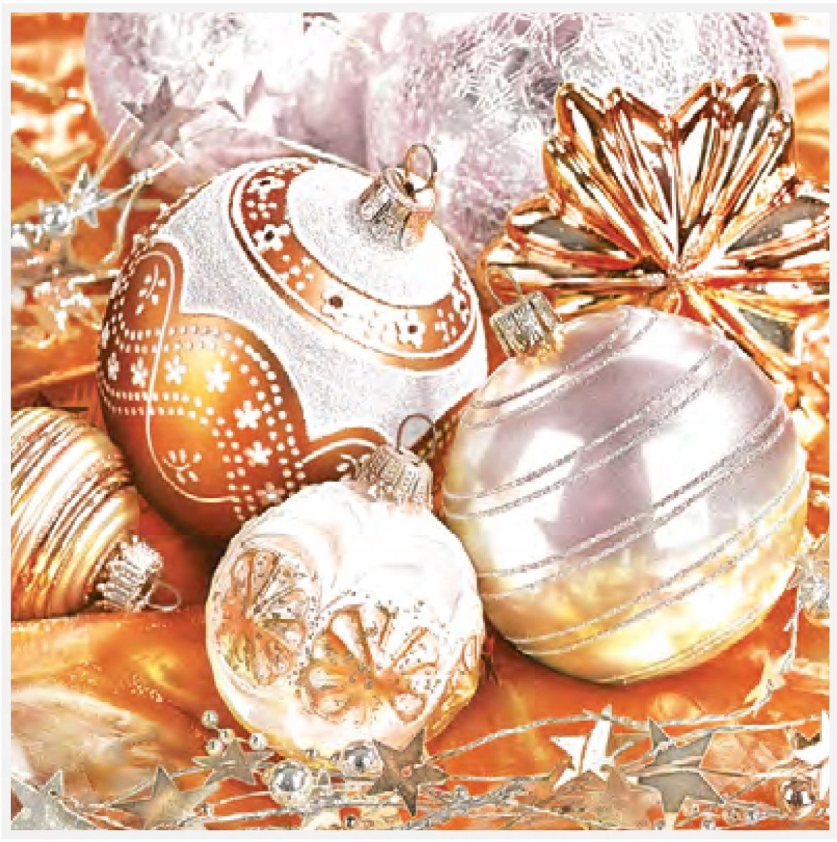 Maki - Lunch servetten - Shiny gold baubles