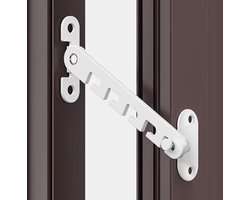 Actie4you® - Raamvastzetter & deurvastzetter – Raamuitzetter - windhaak voor kunststof kozijn en houten kozijnen - Kierstandhouder deur raam - Klapraam Uitzetter – 16cm – Wit