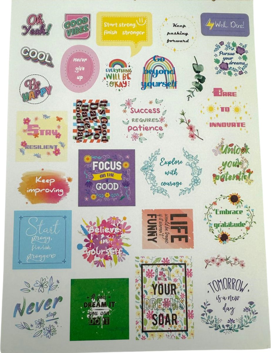Planner & Bullet Journal Stickers met Motivatie & Inspiratie Quotes - 1700+ Stickerboekje voor Agenda, Dagboek & Kalender — afbeelding 7