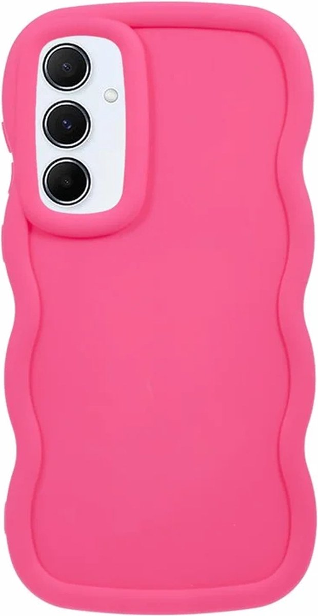 Phonesta Wavy Silicone Back Cover hoesje voor Samsung Galaxy S25 Plus - Roze