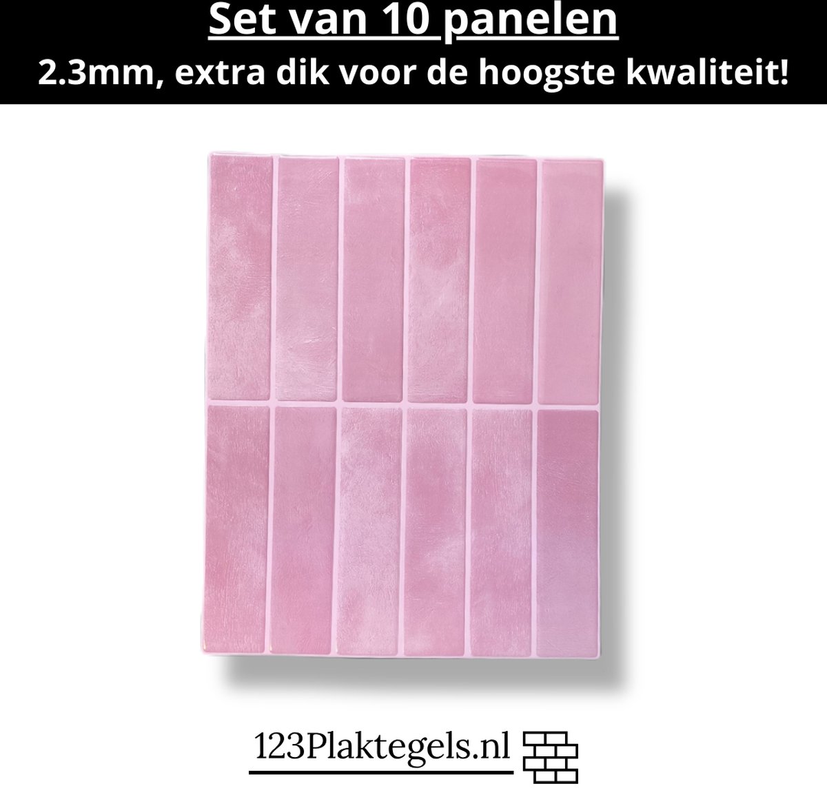 123plaktegels - 10 stuks - wandpanelen zelfklevende tegels wandpanelen tegelstickers keuken badkamer - PVC - zelfklevend - 29 x 22.9 cm - plaktegel Rose bliss