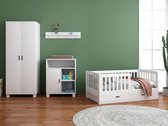 Born Lucky ® Peuterkamer Met Lade Joan Wit 3 Delig met Commode Mila en Mila Kledingkast