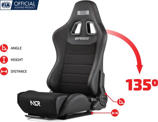 Next Level Racing - ERS5 Elite Racing Stoel - Verstelbare Rugleuning - PU Leer & Suede - Zwart van Merkloos — afbeelding 4