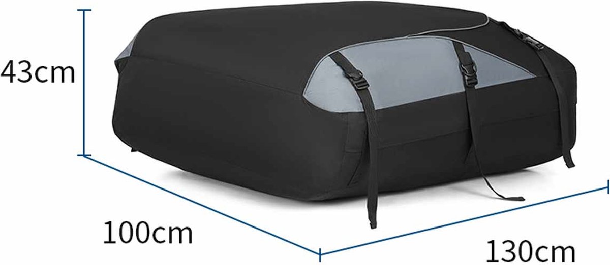 550 L Dakkoffer voor de auto-Dakkoffers met antislipmat-UV-Bescherming- Waterdicht-Opvouwbaar-Met cijferslot-Universeel-reizen-Past op alle Auto's – foto 5