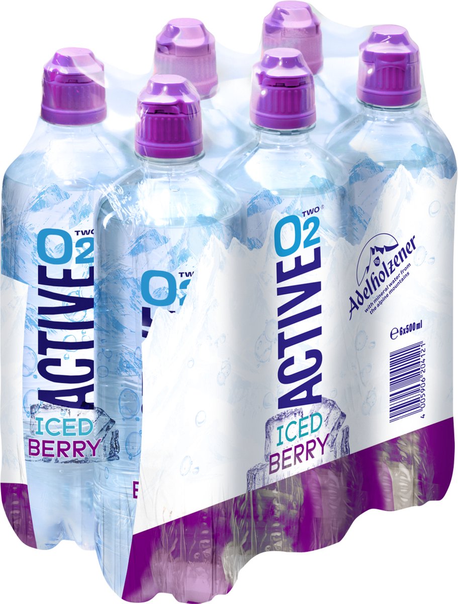 Active O2 | Iced Berry | 6 stuks | 6 x 500 ml