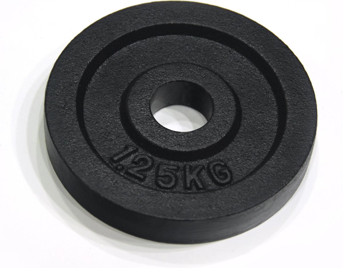 RS Sports Halterschijven - Gietijzer - 2 x 1,25 kg - Ø 30 mm