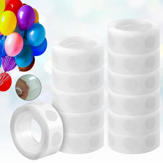280 stuks dubbelzijdige plakkerige stippen stickers verwijderbaar rond putty Clear Sticky Tack No Trace Super Sticky Putty waterdichte waterdichte kleine stickers voor festivaldecoratie (6 mm