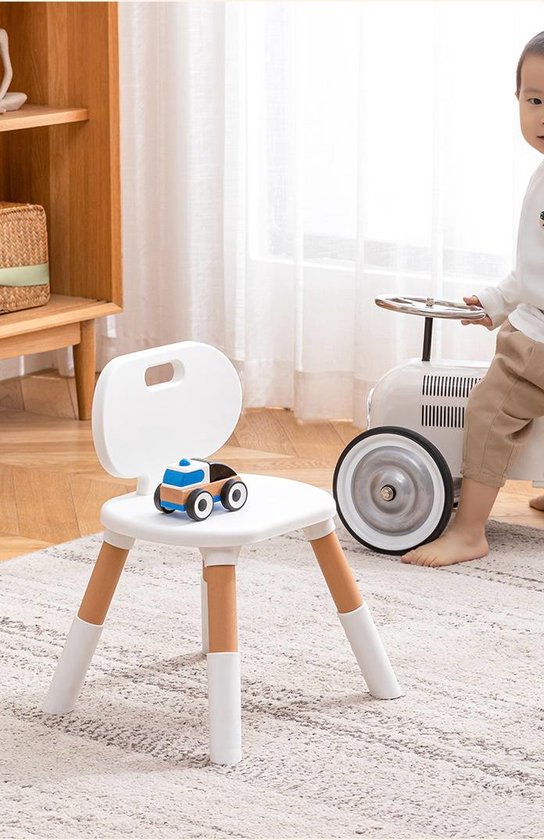 Kinderbureauset Sala kindertafel met 1 stoel grijs en wit [e - Bureaus