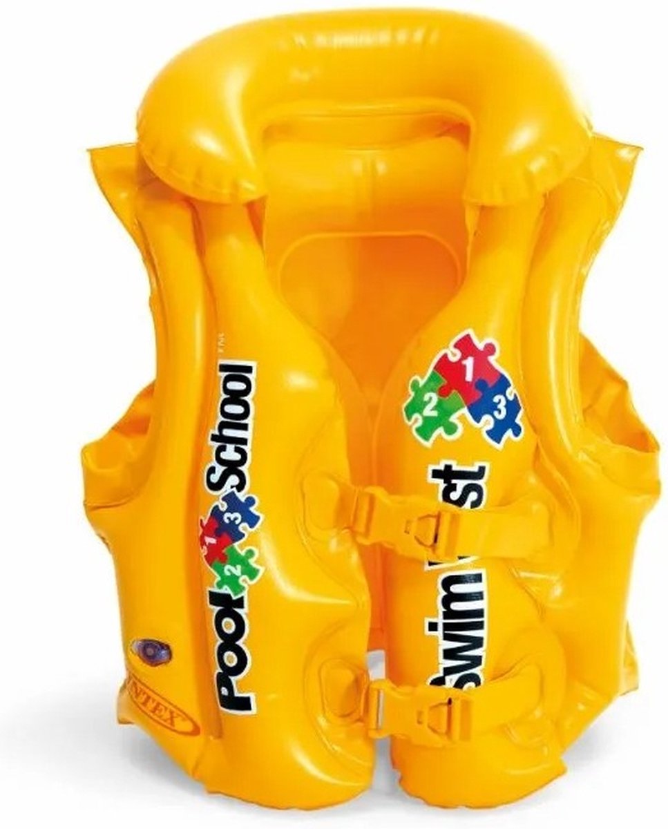 Intex opblaasbaar zwemvest Pool School junior geel
