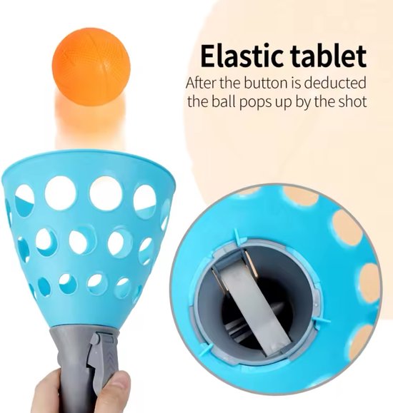 Katapult & Vang Spel – Blauw/Roze – 6 Ballen – Binnen & Buiten Plezier – Strandspel voor Kinderen & Volwassenen - D2.2
