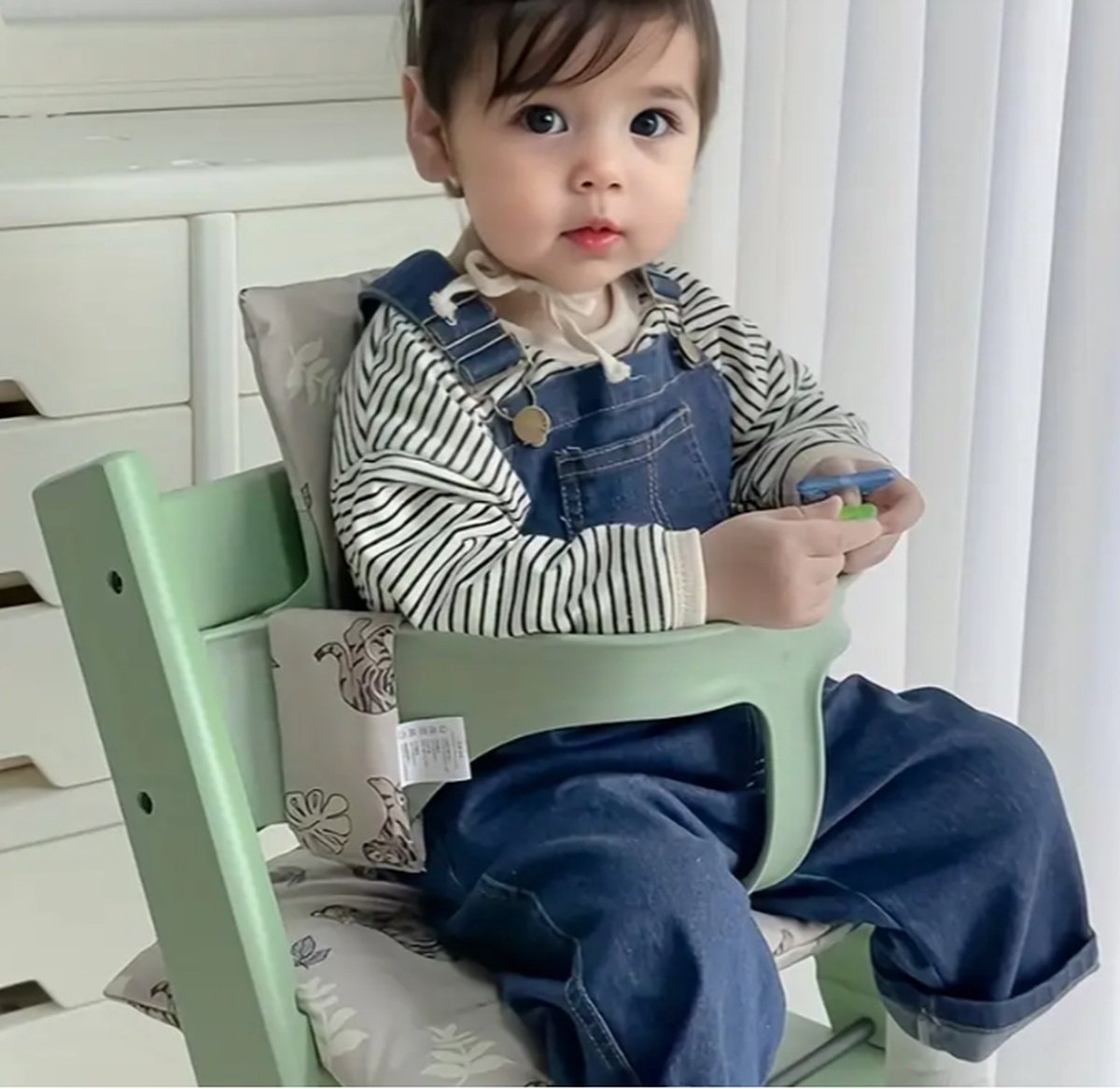 Stoelverkleiner tijger - kussenset tijger - stoelverkleiner voor stokke tripp trapp - kinderstoel verkleiner - stoel kussen – foto 2