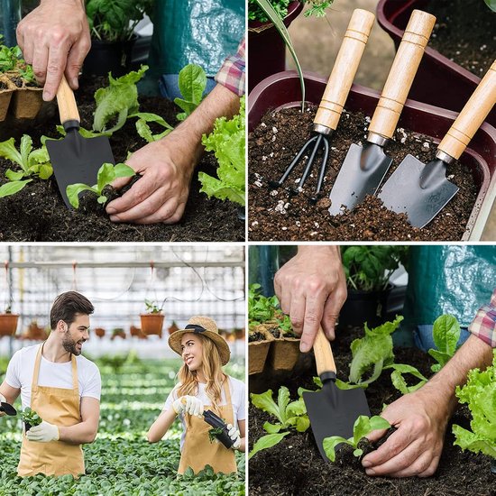 oCreon 3-delige Tuingereedschapsset - Tuinschep met Houten Handvat voor Bonsai & Planten van oCreon — afbeelding 5