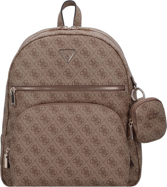 GUESS Sac à dos de loisirs Power Play Tech Backpack Latte Logo Brun