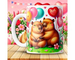 Mok SweetCapy - Capibara - Capybara - ValentineVibes - RomanticDay - ValentijnVibes - RomantischeDag - Cute