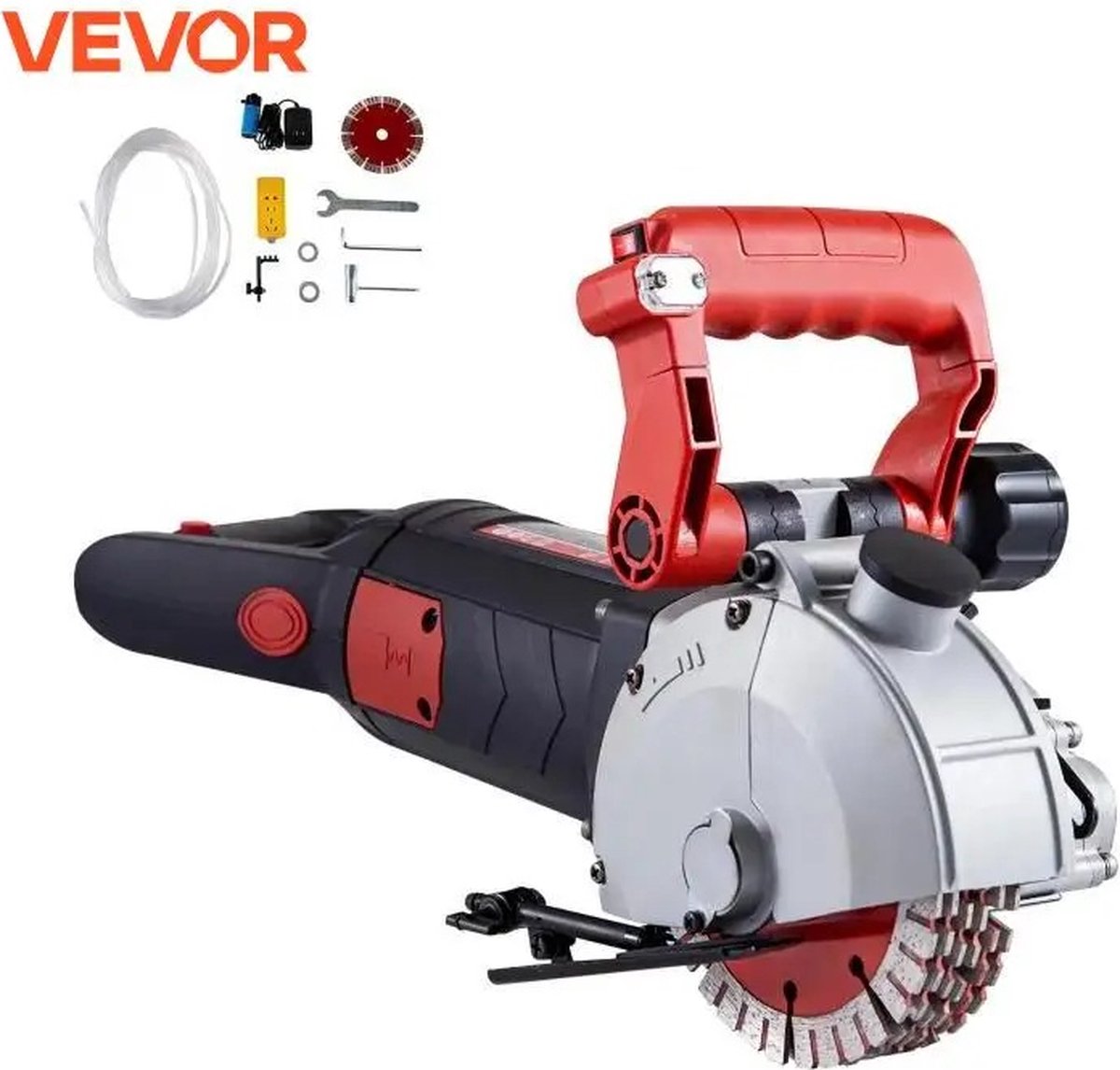 Muurslijper - Muurfrees - Frees - Beton Frees - Met Laser - 6200r/min - 35mm - 38mm - 4000W - Rood - 220V