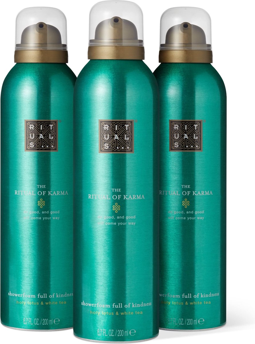 3x Rituals of Karma Foam Douche Gel 600ml