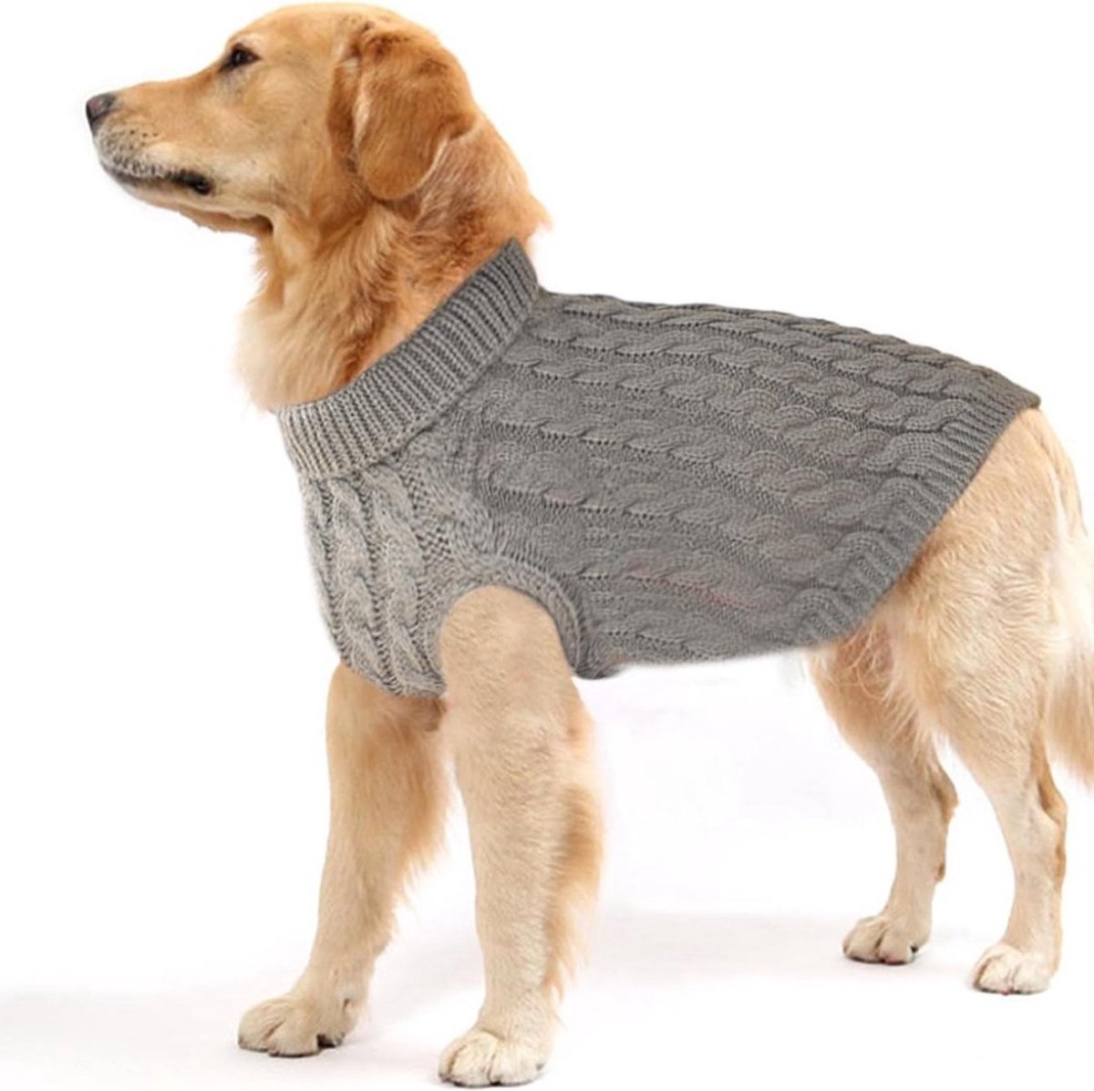Turtleneck Knitting Sweater for Medium and Large Dogs - Winter Dog Knitted Sweaters - Warm Comfortable Clothing Vest