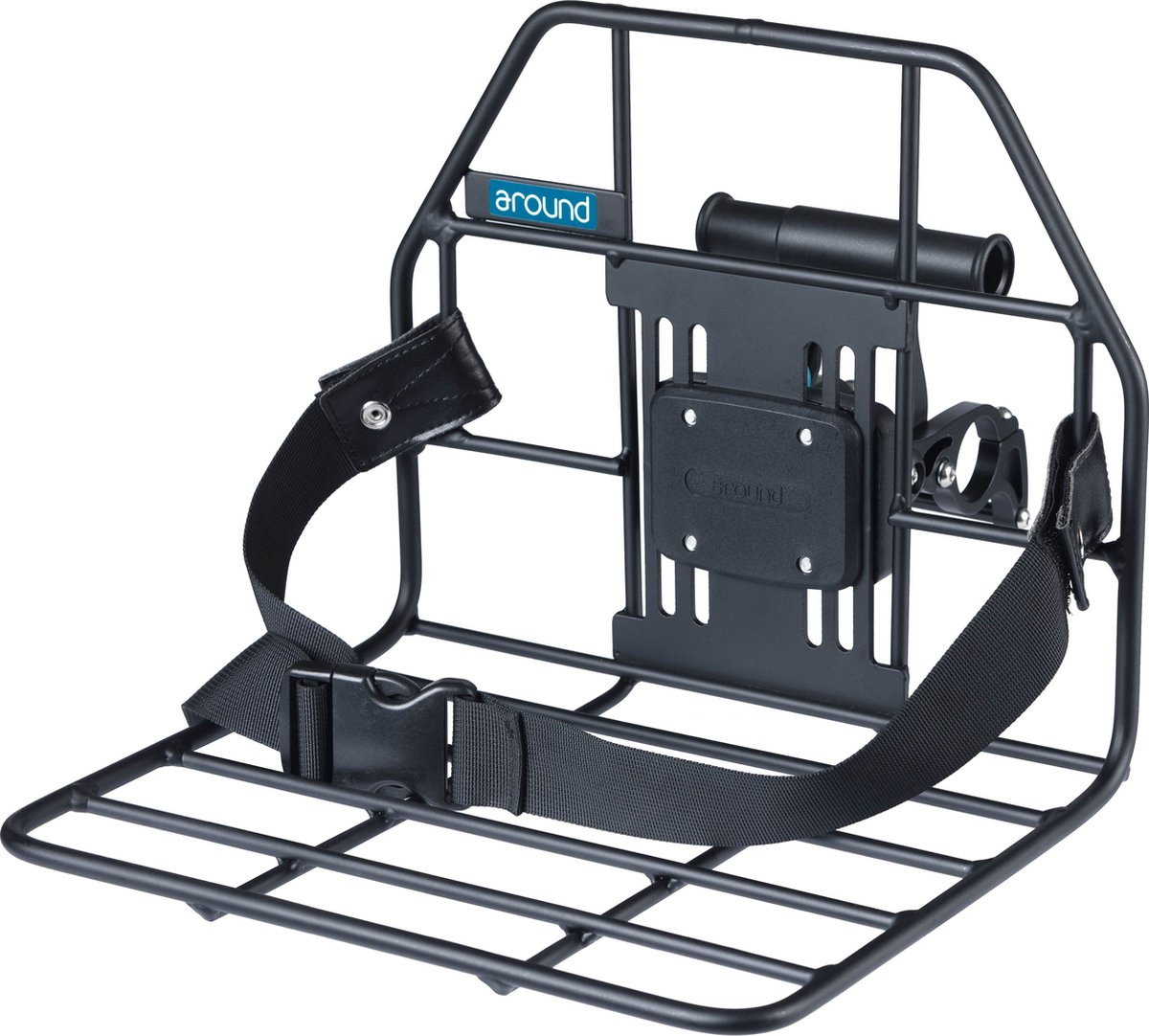 AROUND Front Rack ACE,met stuurbochthouder, zwart