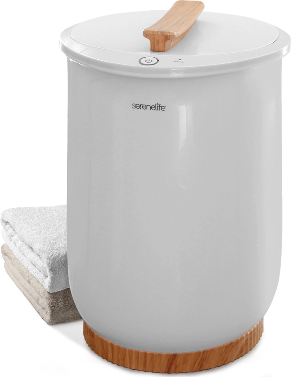 Serenelife Handdoek verwarmer- Towel warmer - Handdoekverwarming voor Spa en Badkamer - Met Draagbare Handgreep- past 2 grote Badhanddoeken/Badjassen/Pyjama, Automatische uitschakelfunctie - Wit