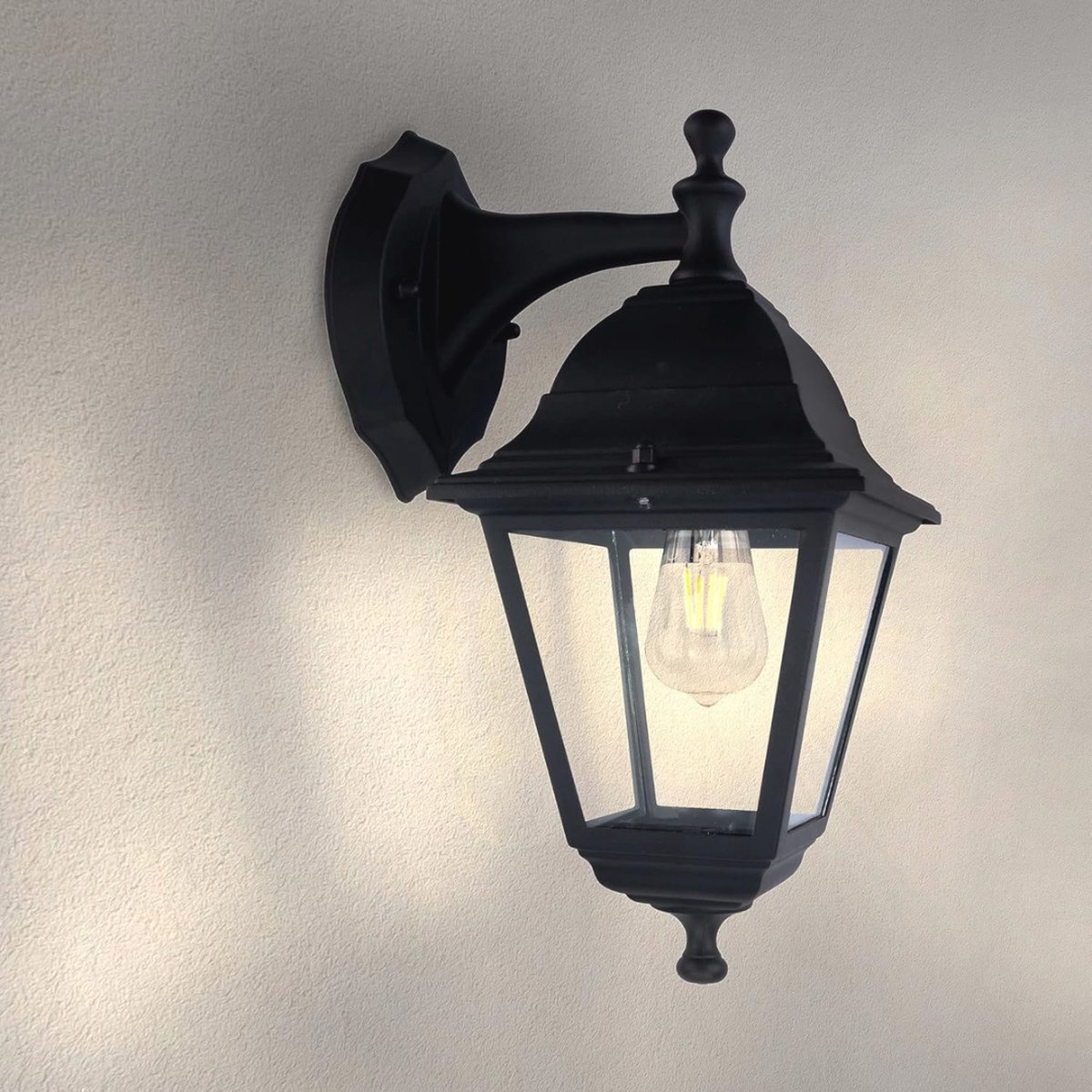 Klassieke Zwarte Wandlamp Buiten met E27 Fitting - Tuinverlichting
