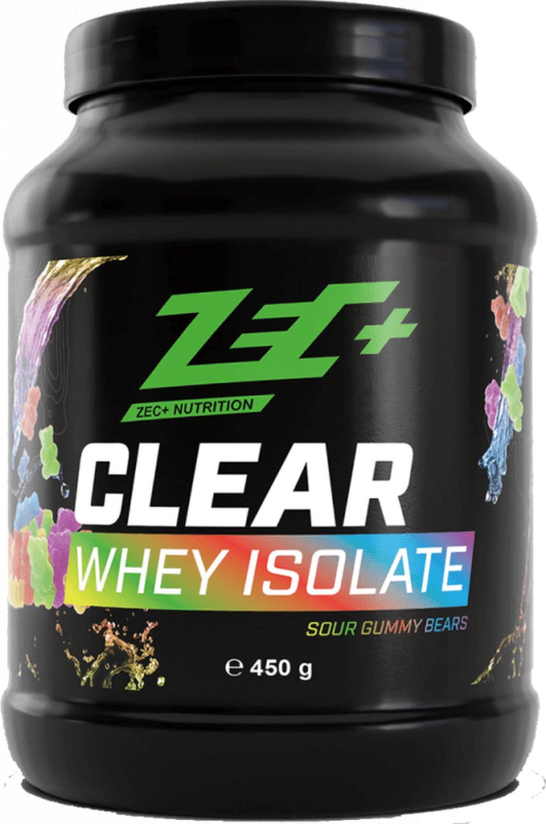 Zec+ Clear Whey Isolate (450g) Sour Gummy Bears - Eiwitten - Helder eiwit