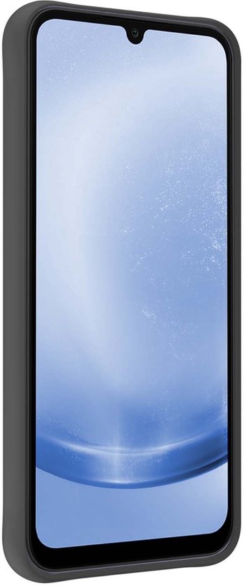 Zwarte hoes van TPU-siliconen op een Samsung A26.