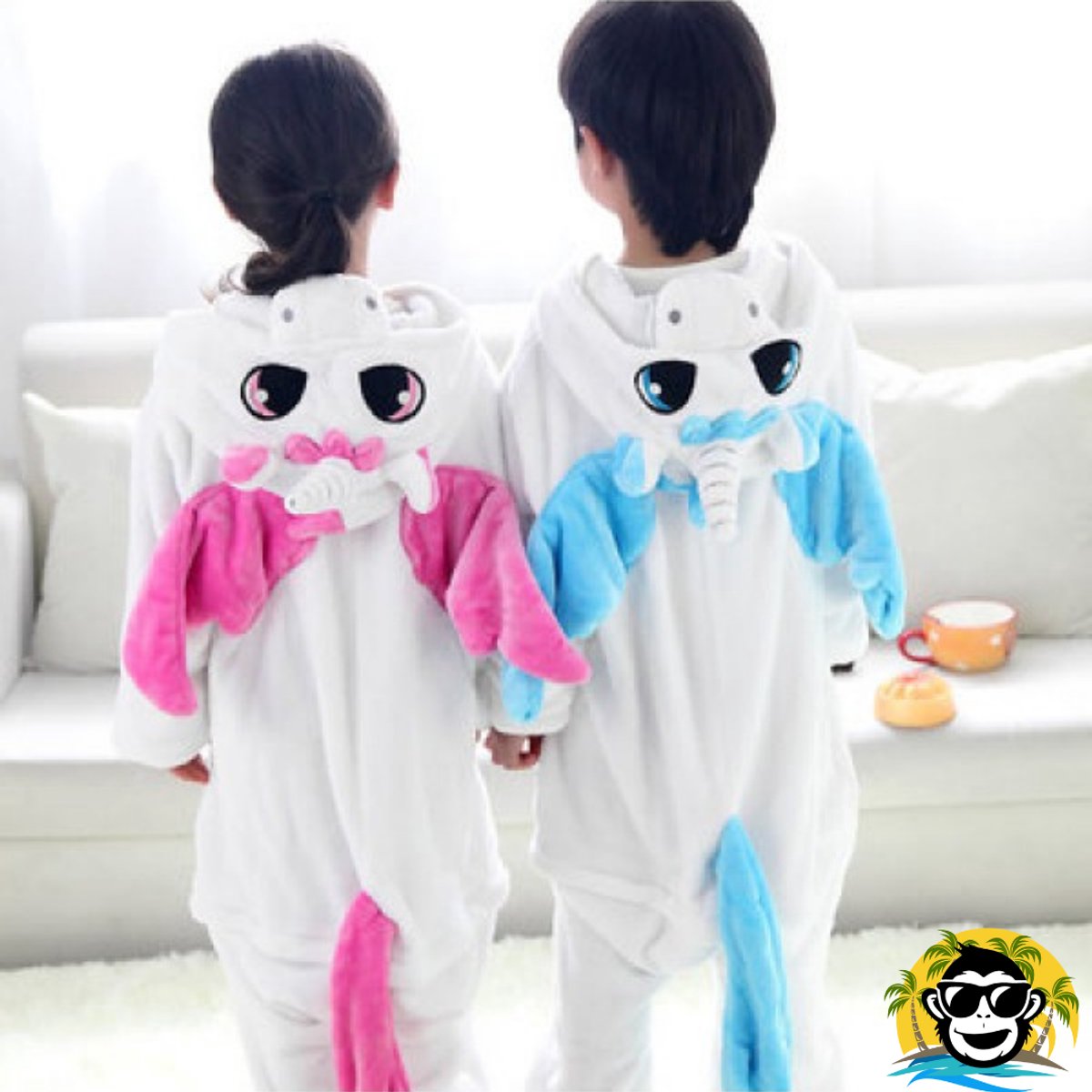 BoefieBoef Kinder Onesie Unicorn – Peuter & Kleuter Pyjama 2-5 Jaar – Dieren Verkleedpak – Flanel Jumpsuit met Capuchon – Knuffelpak & Huispak – Zwemles – Carnaval, Halloween & Sinterklaas Cadeau – Jongens & Meisjes 95-110 cm - Eenhoorn Roze Wit — afbeelding 10