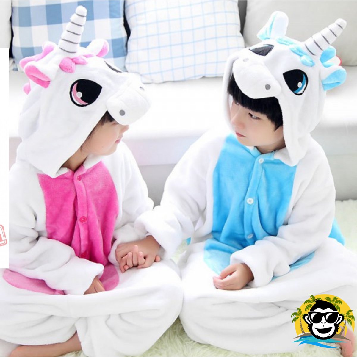 BoefieBoef Kinder Onesie Unicorn – Peuter & Kleuter Pyjama 2-5 Jaar – Dieren Verkleedpak – Flanel Jumpsuit met Capuchon – Knuffelpak & Huispak – Zwemles – Carnaval, Halloween & Sinterklaas Cadeau – Jongens & Meisjes 95-110 cm - Eenhoorn Roze Wit — afbeelding 7