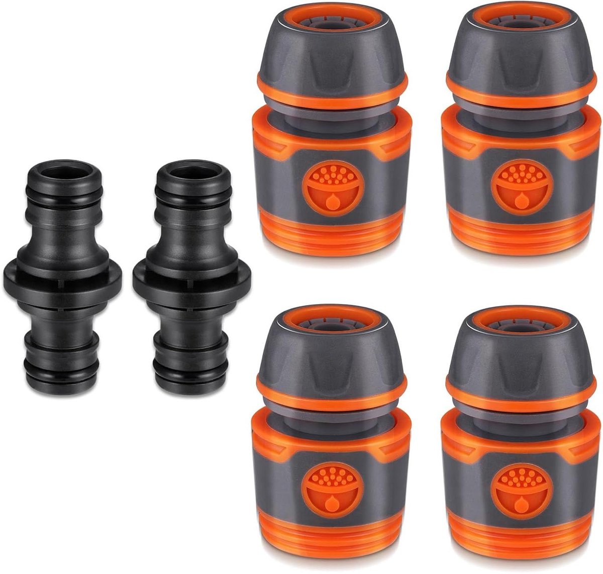 Image of 6-delige tuinslangaansluiting kraanaansluitset voor slangverlenging 13 mm (1/2 inch) met aansluiting voor begin en einde van de slang vereist irrigatie.