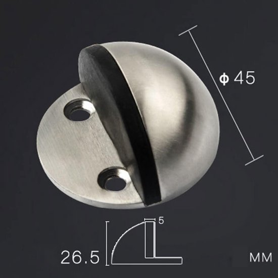 Ronde deurstopper met beschermranden 1.1 kg | Fun en Feest Ronde deurstopper met beschermranden 1.1 kg | Fun en Feest