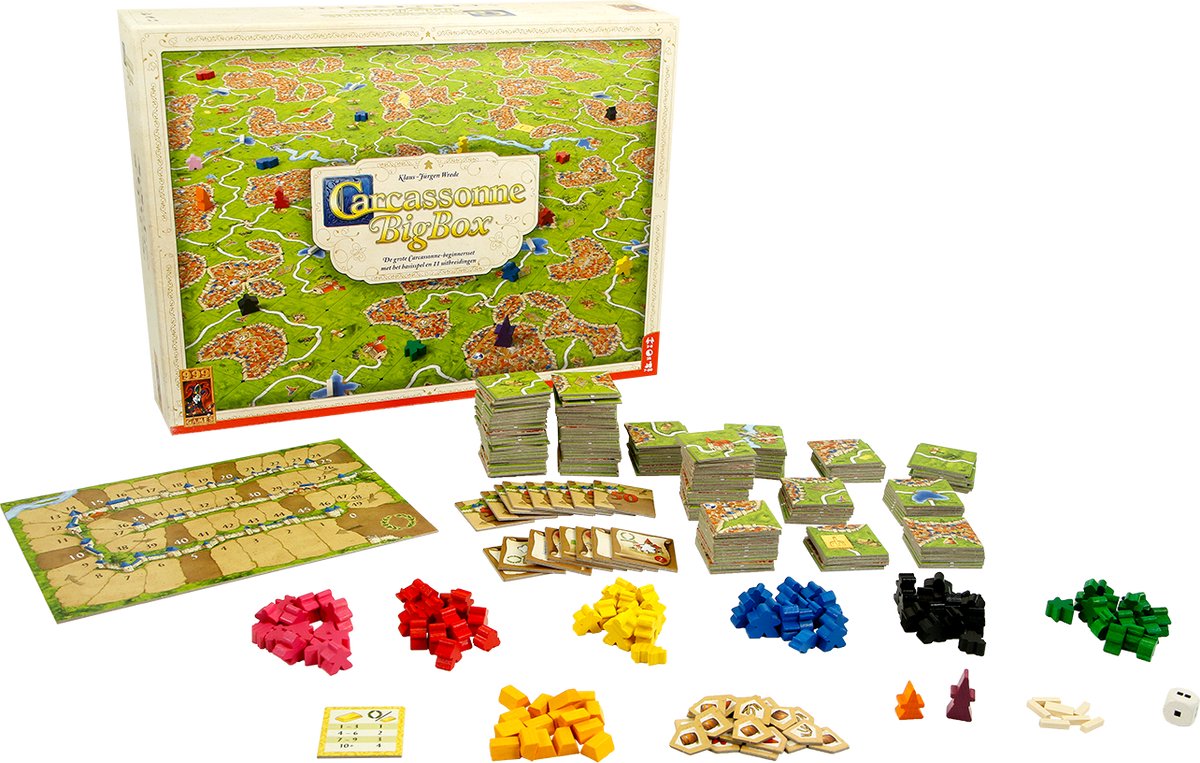 999 Games - Carcassonne Big Box 4 - Bevat 11 uitbreidingen - Bordspel - Strategiespel - Gezelschapsspel - Familiespel - NL - EN — afbeelding 12
