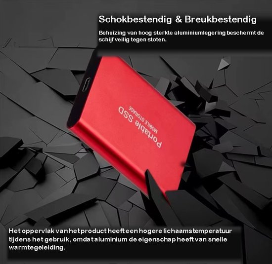 Transcend 1TB 2.5 USB 3.0 militaire schokbestendigheid