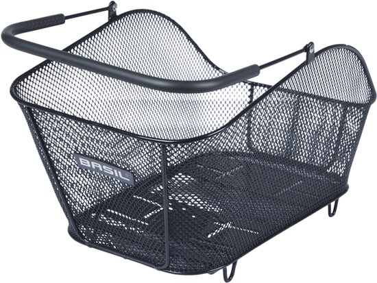 Foto: Basil icon m multi system fietsmand achter fijnmazig staal zwart medium 23 liter 