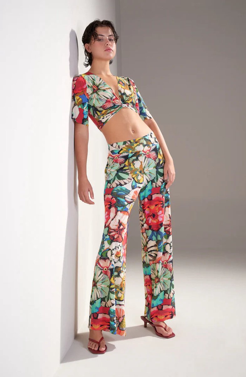 Pain De Sucre Flower Print Pantalon Pitta 69 Multicolor - maat M