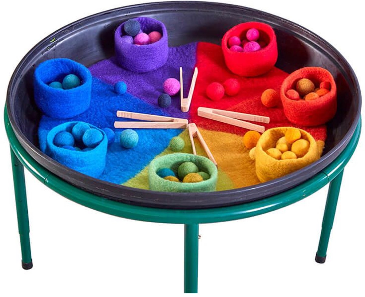 Cosy Regenboog Speelmat Vilt voor Diepe Vlek Bak en Sensorisch Spel.