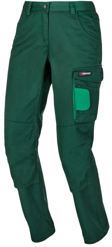 Pantalon de travail pour femme Parkside - Vert foncé - Taille 40 - Confortable avec des poches pratiques