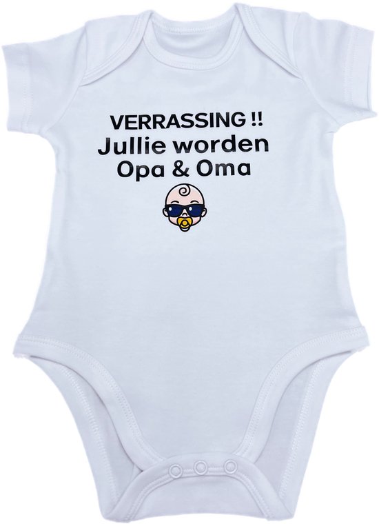 Zwangerschapsaankondiging - jullie worden opa en oma, zwangerschapsaankondiging op een romper - rechtstreeks als cadeau mogelijk van VLNABO. — afbeelding 3