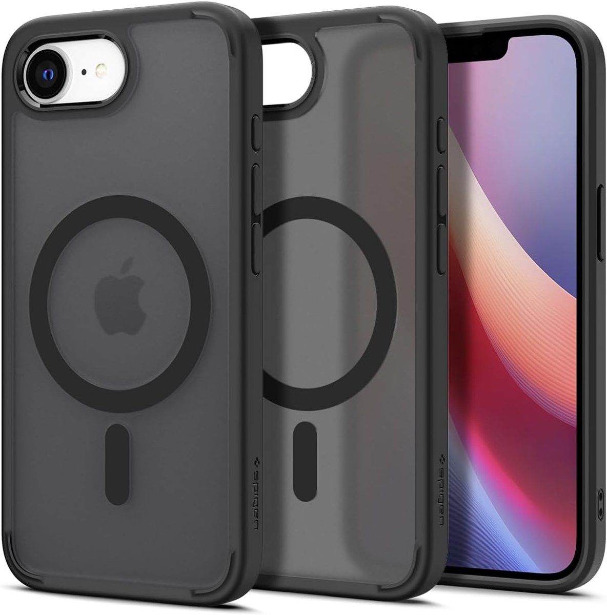 Spigen Geschikt voor Apple iPhone 16e - Ultra Hybrid- Geschikt voor Mag - Back Cover Hoesje - Zwart