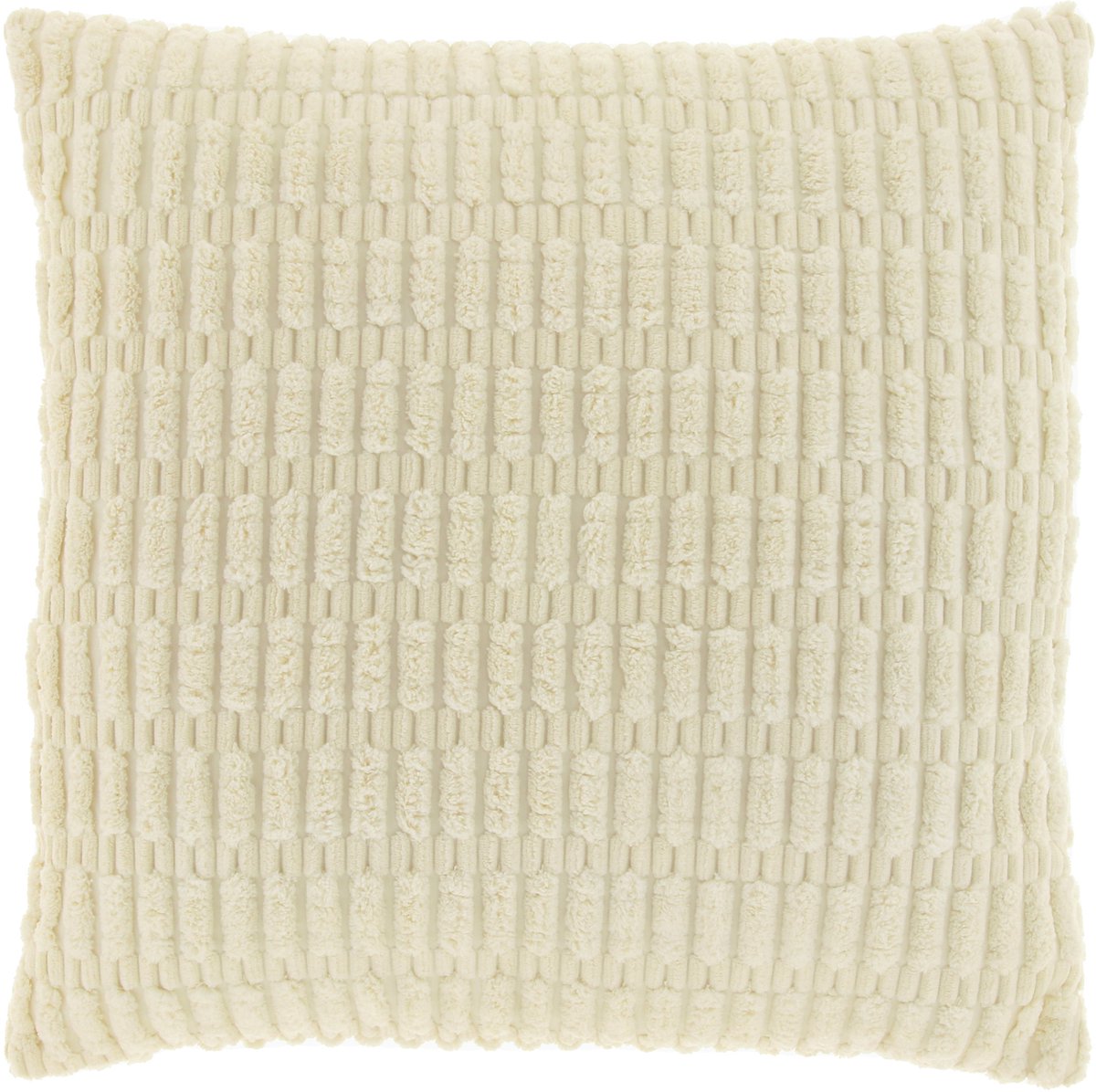 Unique Living CEDRO - Sierkussen - 45x45 cm - Ribmotief Dove White