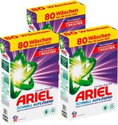 Bol.com 3x Ariel color waspoeder 48 kg - 240 wasbeurten met vlek weg power voor bonte was - snel oplossend ideaal voor koud wass... aanbieding