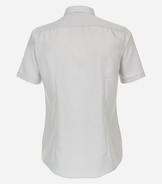 Chemise VENTI Modern Fit - Manches courtes - Armure dobby - Gris - Sans repassage - Col : 38