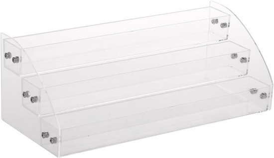 Grarry Acryl Displaystandaard, Funko POP Stand, Parfum Stand Organizer, 30CM Acryl Display Riser Plank voor Cupcake, Dessert, Parfum, Lipstick, Nagellak, Condiment