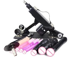 Sex Machine Met 9 Luxe Opzetstukken - Dildo - Seksmachine - Neukmachine - Fuck machine - Compleet Sex Machine Pakket met 9 Opzetstukken – Inclusief Dildo’s en Anaal Dildo's – Seksmachine voor Mannen en Vrouwen