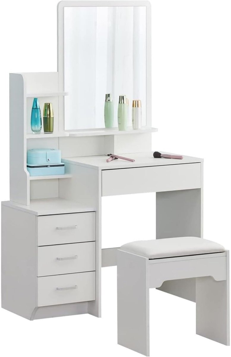 VELTRR® Make Up Tafel met Spiegel - Kaptafel - Voor Vrouwen & Meisjes