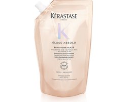 Kérastase Gloss Absolu Bain Hydra-Glaze - Anti-Frizz Shampoo met Glanseffect voor Lang, Pluizig Haar - Met Hyaluronzuur - Navulling 500ml