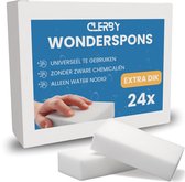 Clerby - 24x Premium Wonder Sponge - Wonder Sponge - Magic Eraser - Éponge de nettoyage - Éponges - Wonder Sponges - Éponge mélamine - Détachage - Universel - Extra épais