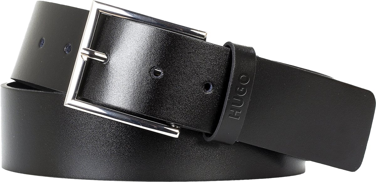 HUGO leren heren riem - zwart