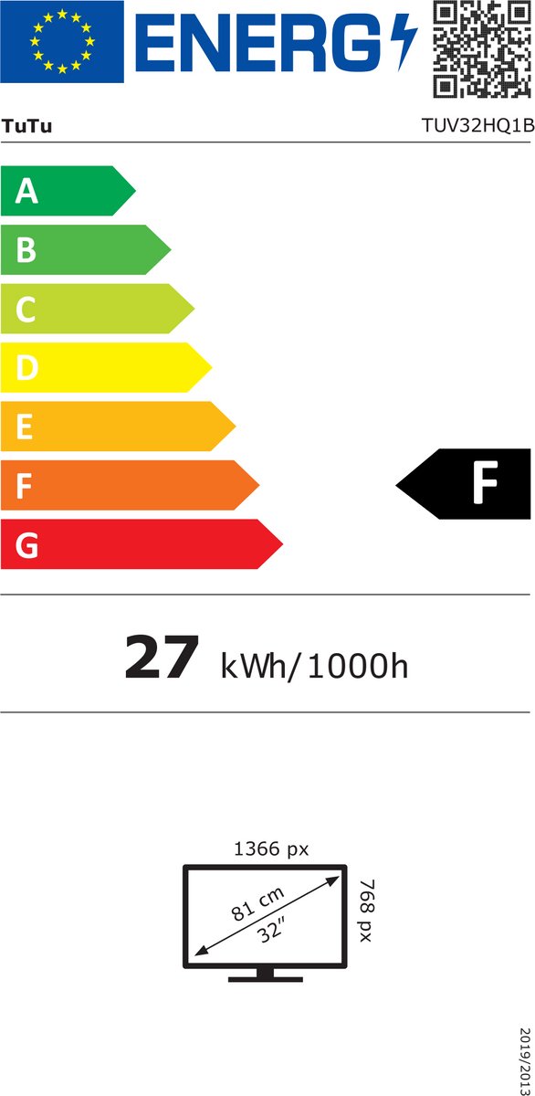 TuTu Vidaa TV - LED HD - 32 inch/82 cm - Frameless Design - afbeelding 2